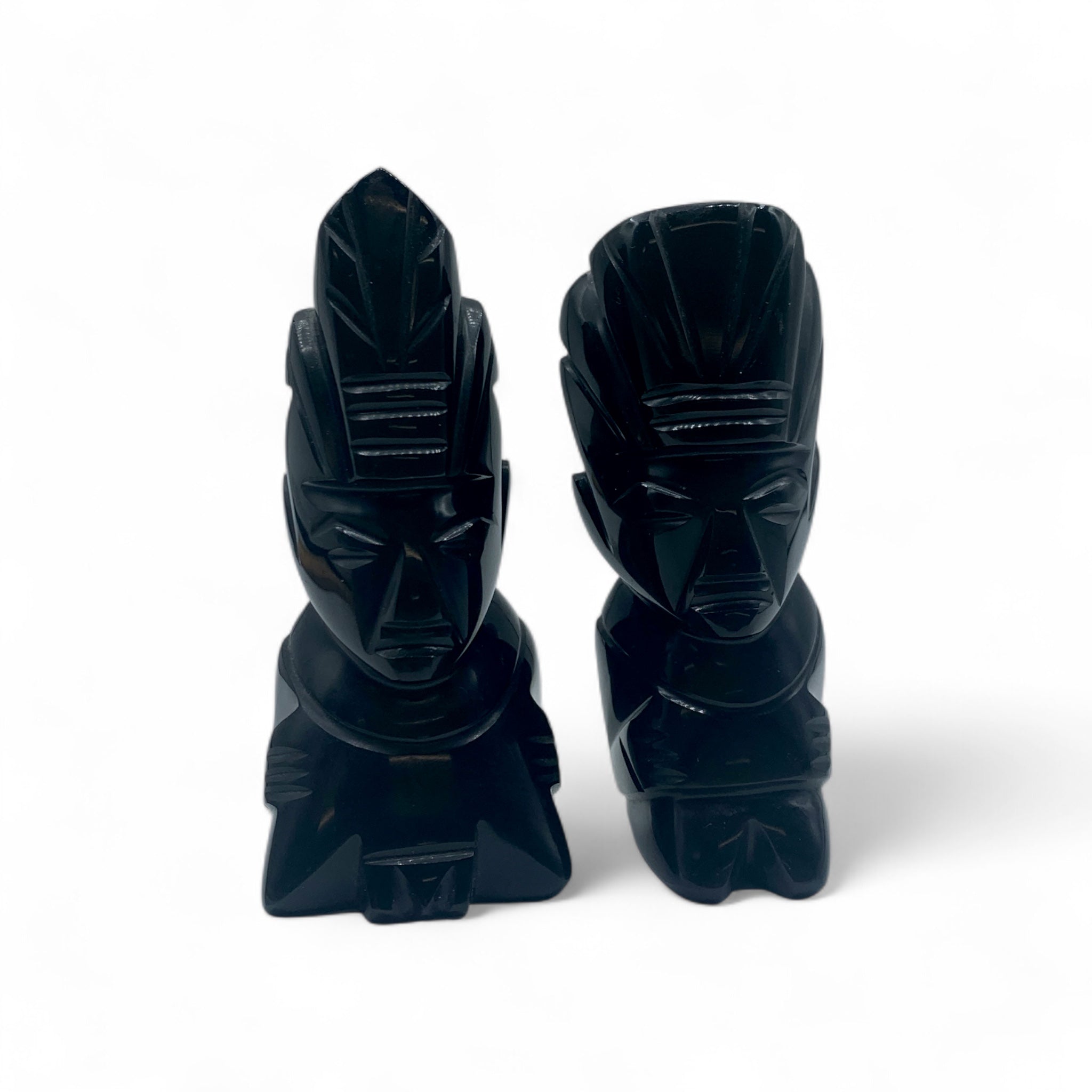 Obsidian - Rainbow Carved Figurine $230